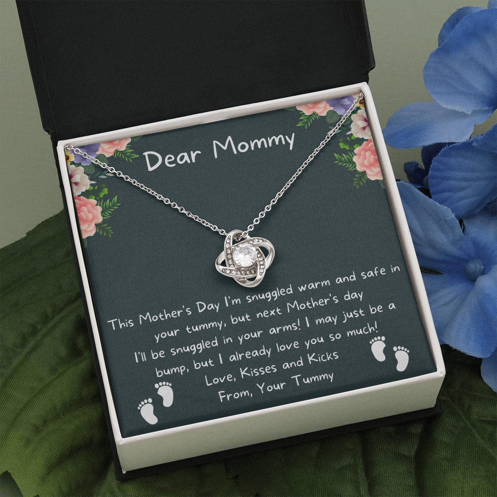 Dear Mommy Mother's Day Gift Love Knot Necklace